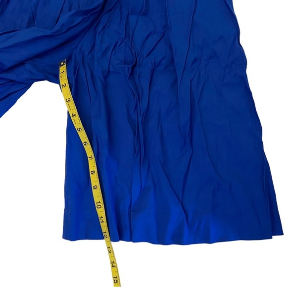 & Other Stories Electric Blue Skort Culottes Flowy Size 4 Knee Length Zip Crop - Picture 4 of 10